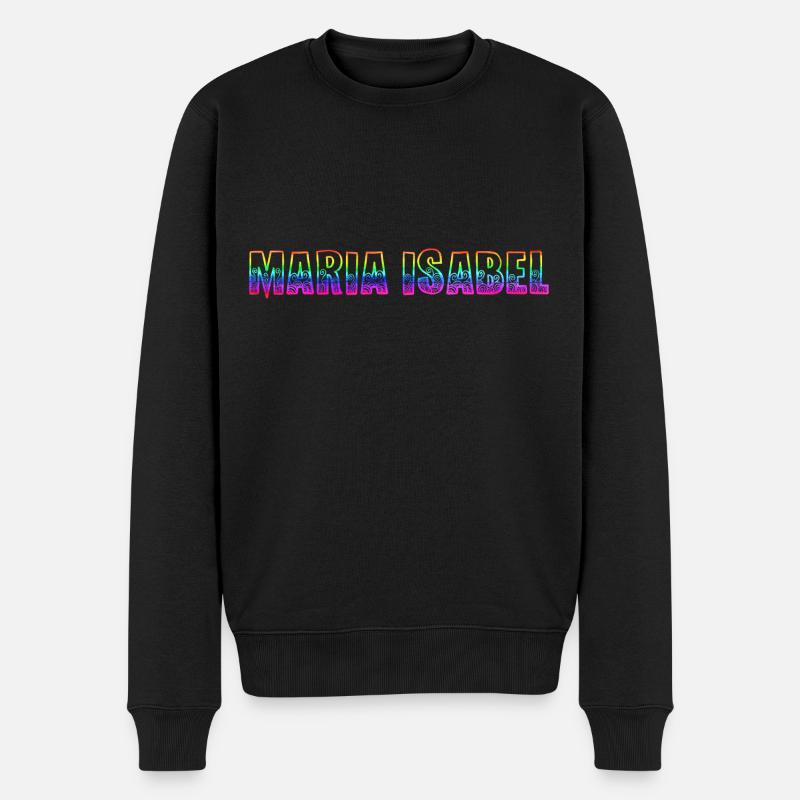 maria isabel rs regenbogen - Männer Premium Bio Pullover - Schwarz