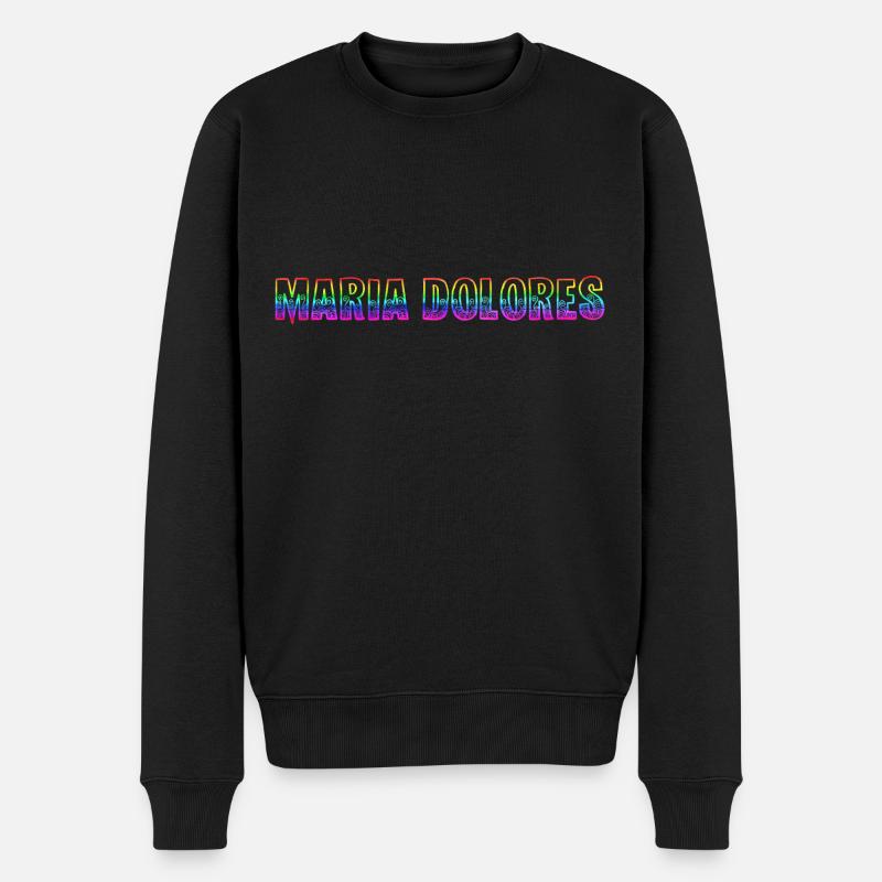 maria dolores rs regenbogen - Männer Premium Bio Pullover - Schwarz