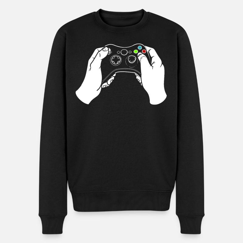 Gaming Controller - Männer Premium Bio Pullover - Schwarz