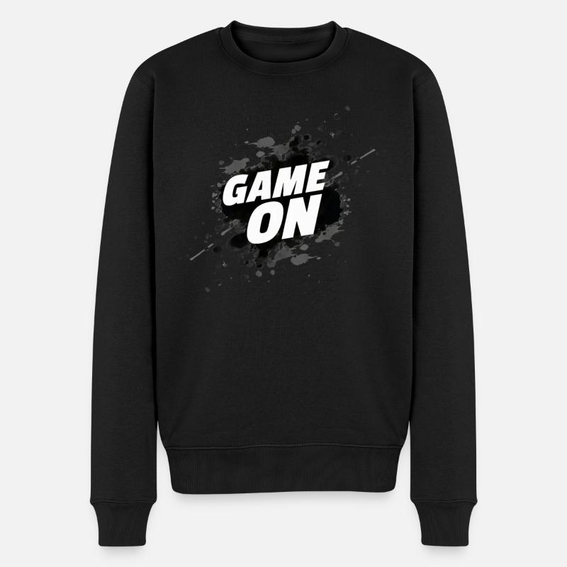 Game On - Männer Premium Bio Pullover - Schwarz