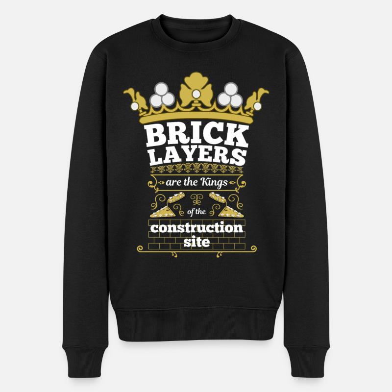 les maçons sont les rois du site de construction - Pull Premium bio Homme - noir