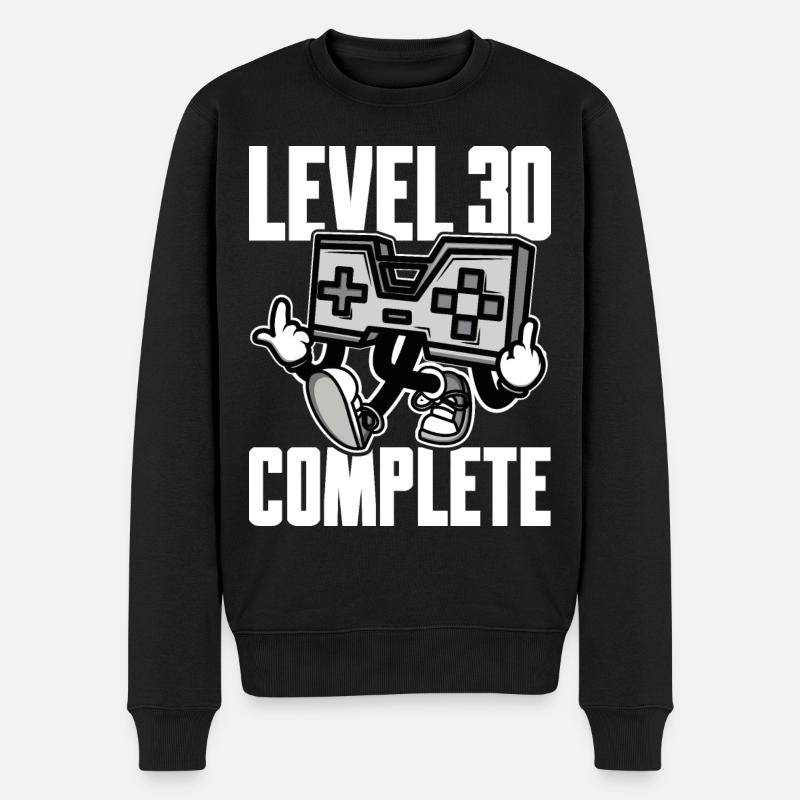 Level 30 Complete Geburtstagsgeschenk 30 Jahre - Männer Premium Bio Pullover - Schwarz