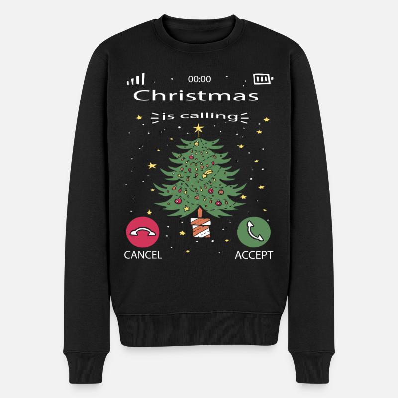 Noël approche. Noël approche. Arbre - Pull Premium bio Homme - noir