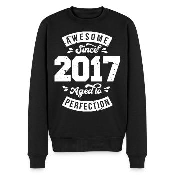 Millésime 2017 anniversaire - rétro 2017 - Pull Premium bio Homme - noir - Devant - Nico (187cm)