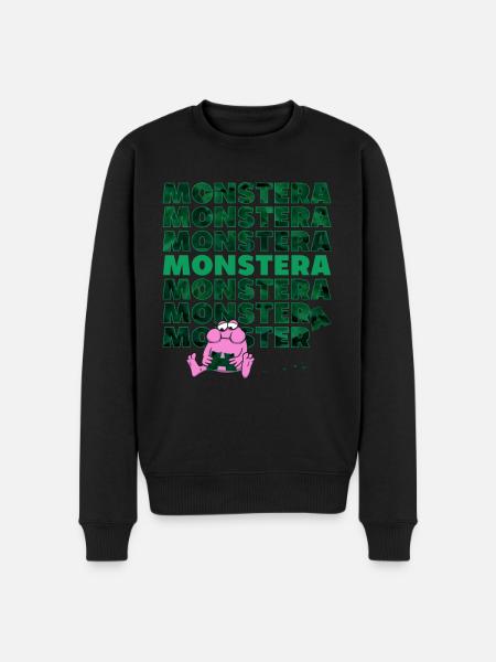 Monstera Monster - Men's Premium Organic Jumper - black