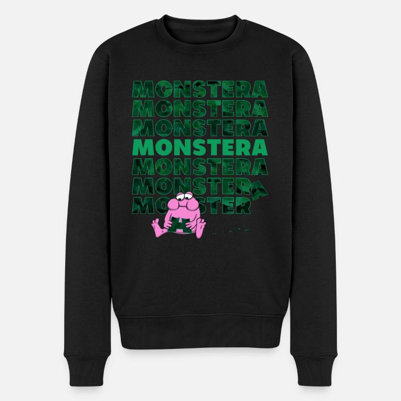 Monstre Monstera - Pull Premium bio Homme - noir