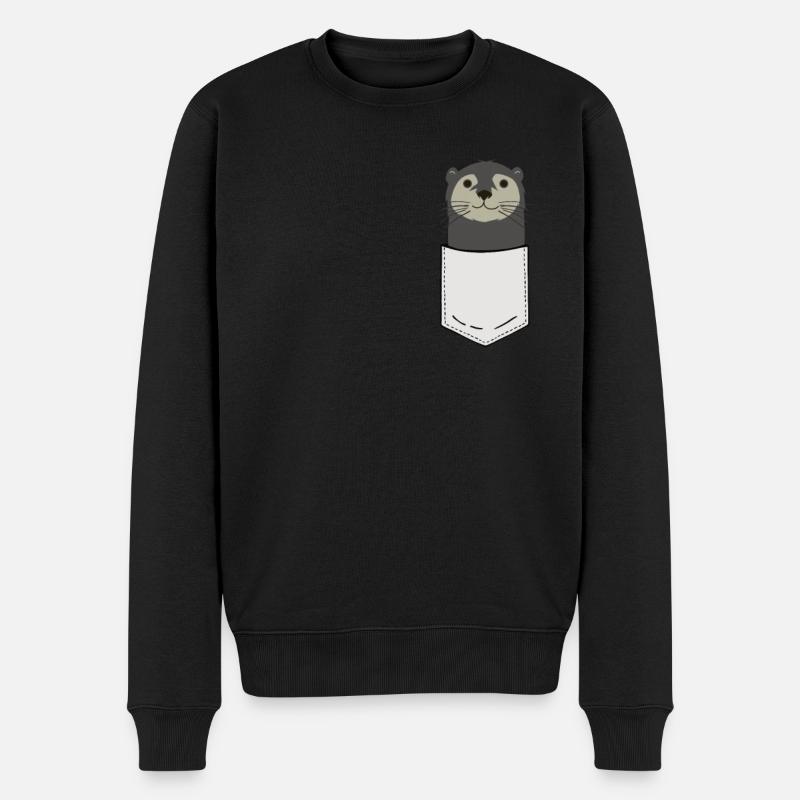 Fischotter Tier des Jahres - Männer Premium Bio Pullover - Schwarz