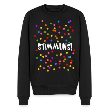 Stimmung Konfetti Fasching Karneval Silvester bunt - Männer Premium Bio Pullover - Schwarz - Vorne - Nico (187cm)