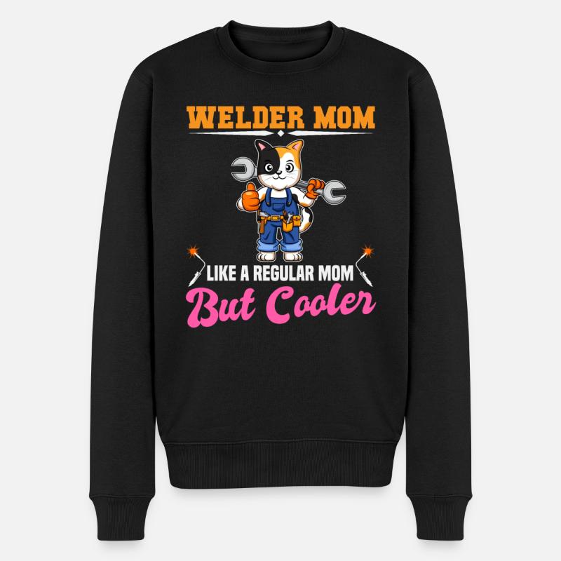 Maman soudeuse comme une maman régulière mais plus cool - Pull Premium bio Homme - noir