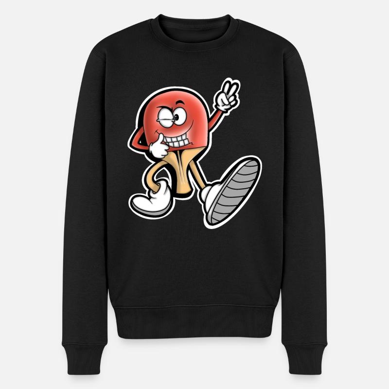 Tischtennis - Männer Premium Bio Pullover - Schwarz