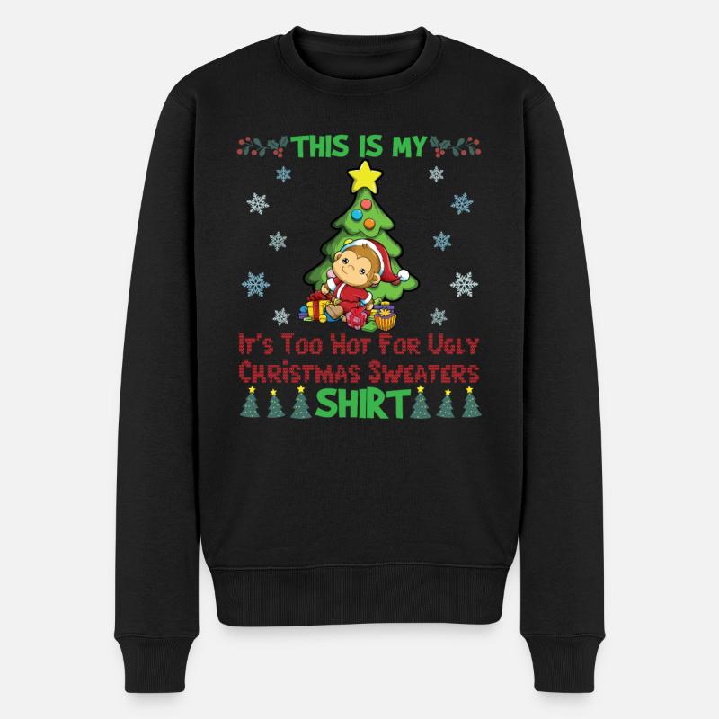 C'est mon pull de Noël il fait trop chaud pour moche - Pull Premium bio Homme - noir