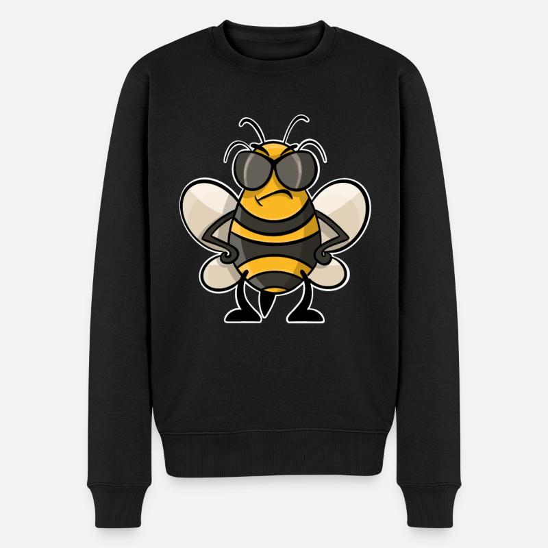 Biene - Männer Premium Bio Pullover - Schwarz