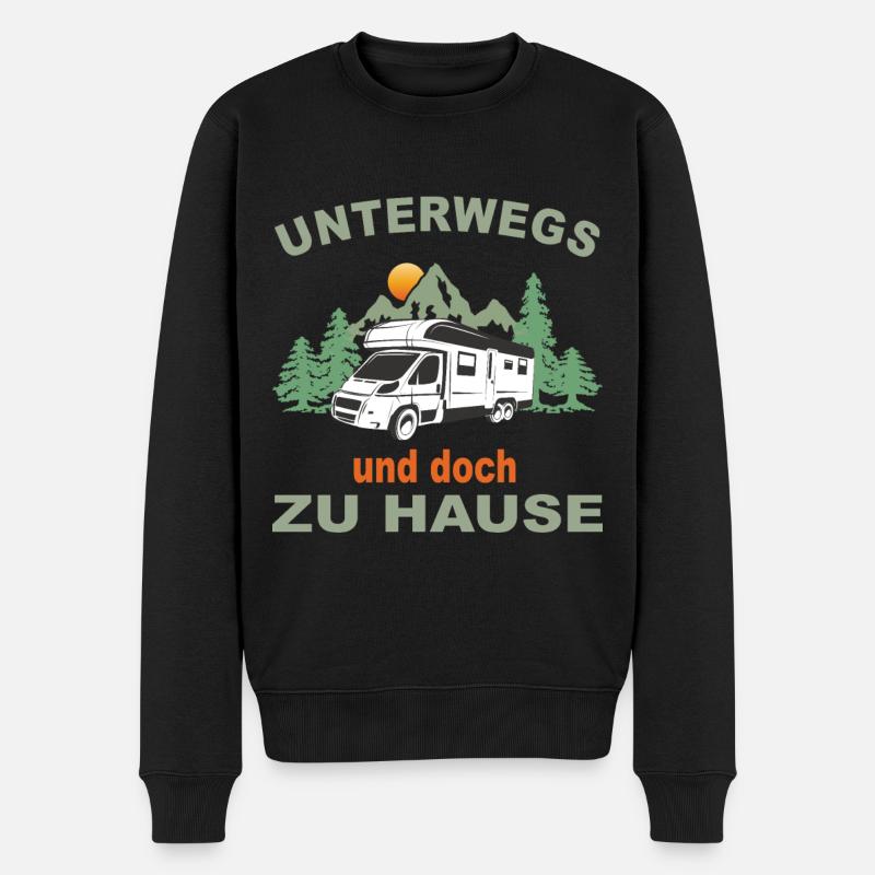 Zelt - Männer Premium Bio Pullover - Schwarz