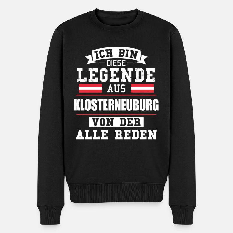 Stadt Klosterneuburg Österreich Legende Spruch - Männer Premium Bio Pullover - Schwarz