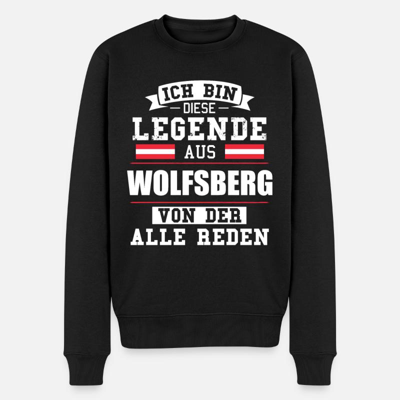 Stadt Wolfsberg Österreich Legende Spruch - Männer Premium Bio Pullover - Schwarz