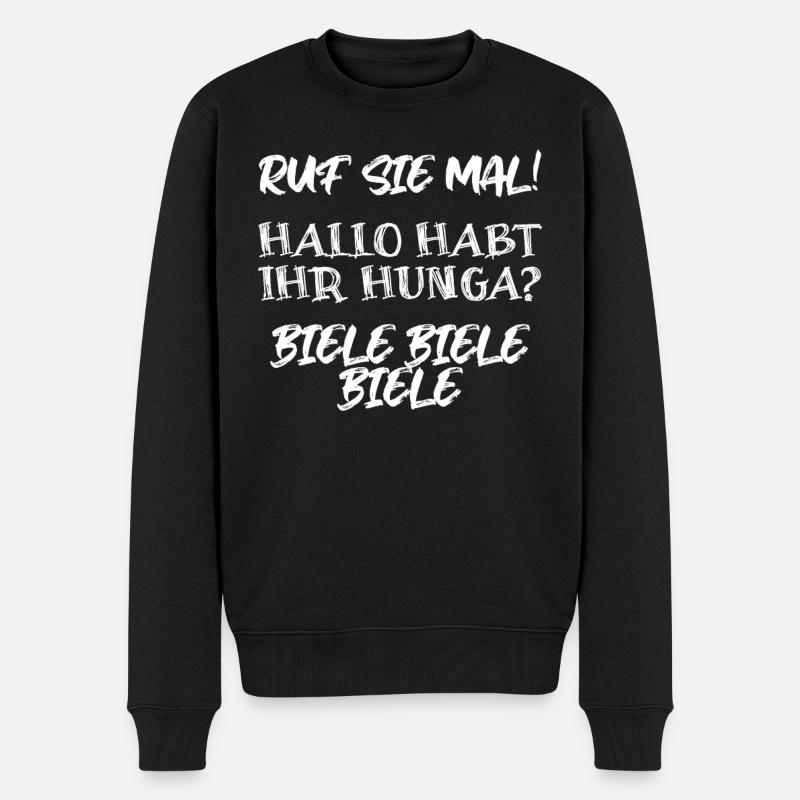 Ruf Sie Mal Biele Biele Biele - Männer Premium Bio Pullover - Schwarz
