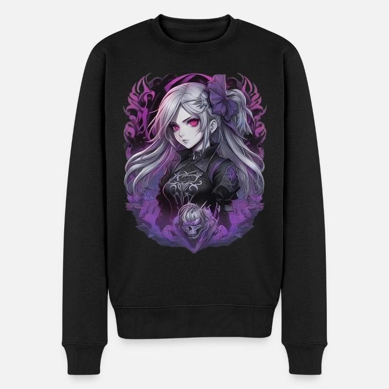 Fille d’anime gothique - Pull Premium bio Homme - noir