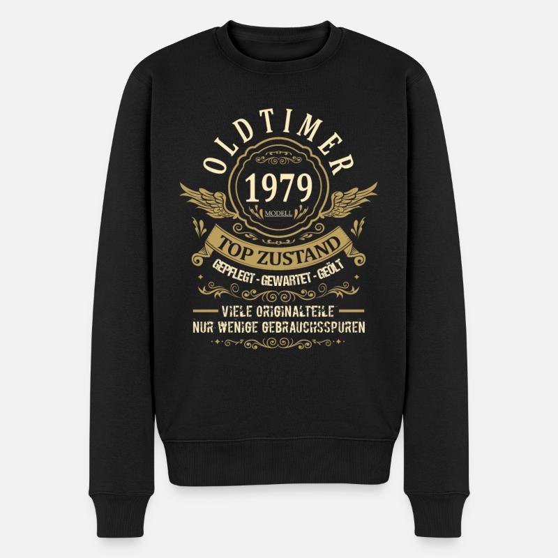 Geburtsjahr 1979 Geburtstag Oldtimer Top Zustand - Männer Premium Bio Pullover - Schwarz