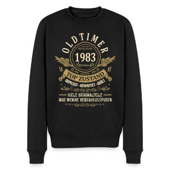 Geburtsjahr 1983 Geburtstag Oldtimer Top Zustand - Männer Premium Bio Pullover - Schwarz - Vorne - Nico (187cm)