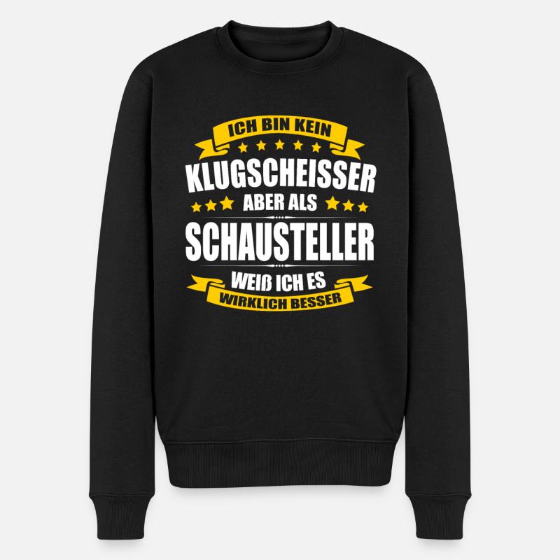 Ich Bin Kein Klugscheisser Schausteller Akrobat - Männer Premium Bio Pullover - Schwarz