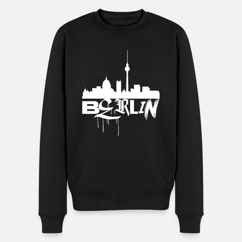 LIGNE D’HORIZON DE BERLIN - Pull Premium bio Homme - noir