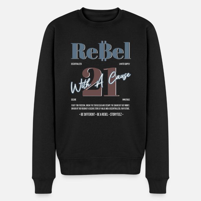 ReBel 21 - Männer Premium Bio Pullover - Schwarz