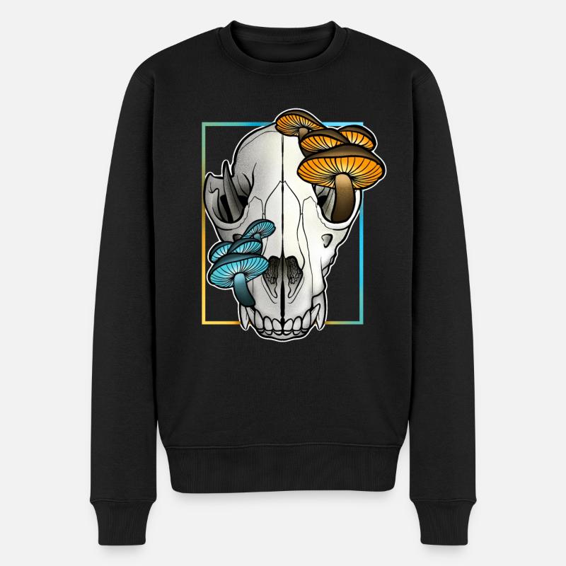 Bärenschädel - Männer Premium Bio Pullover - Schwarz