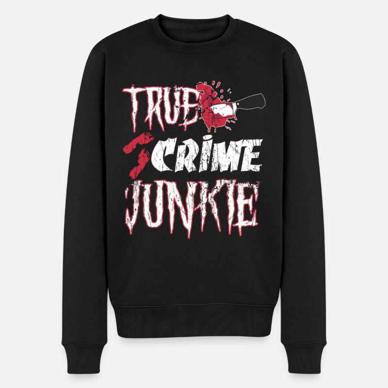 Accro au vrai crime - Pull Premium bio Homme - noir