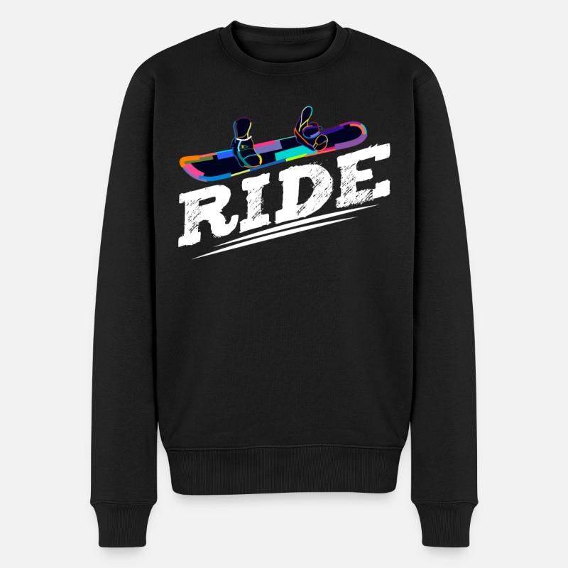 Ride Snowboarding - Männer Premium Bio Pullover - Schwarz