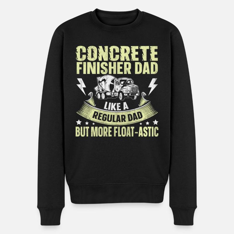 Float-Astic Concrete Finisher Dad Betonbauer - Männer Premium Bio Pullover - Schwarz