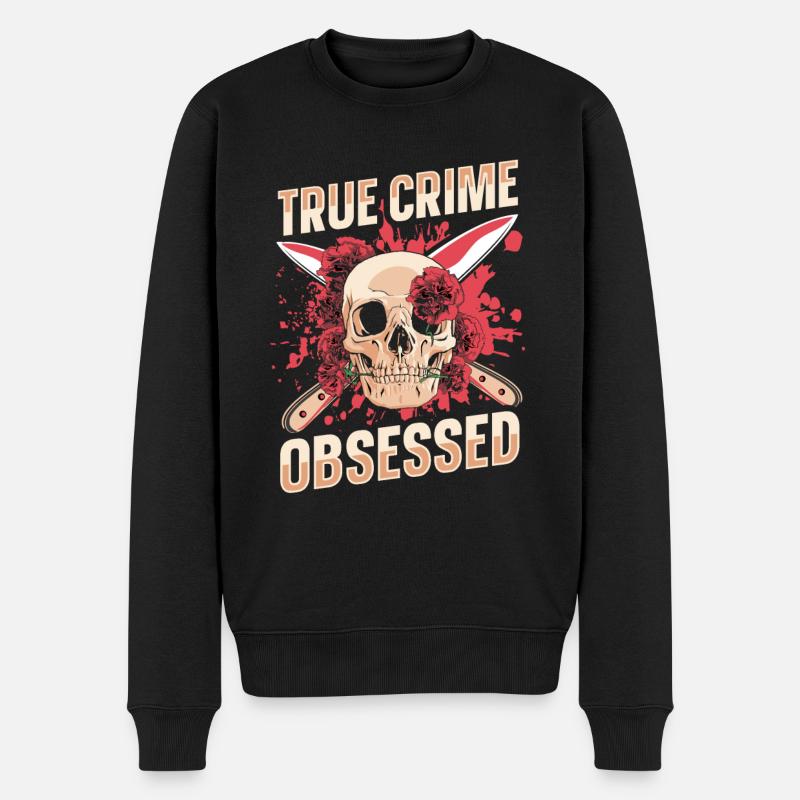 True Crime Obsessed - Männer Premium Bio Pullover - Schwarz
