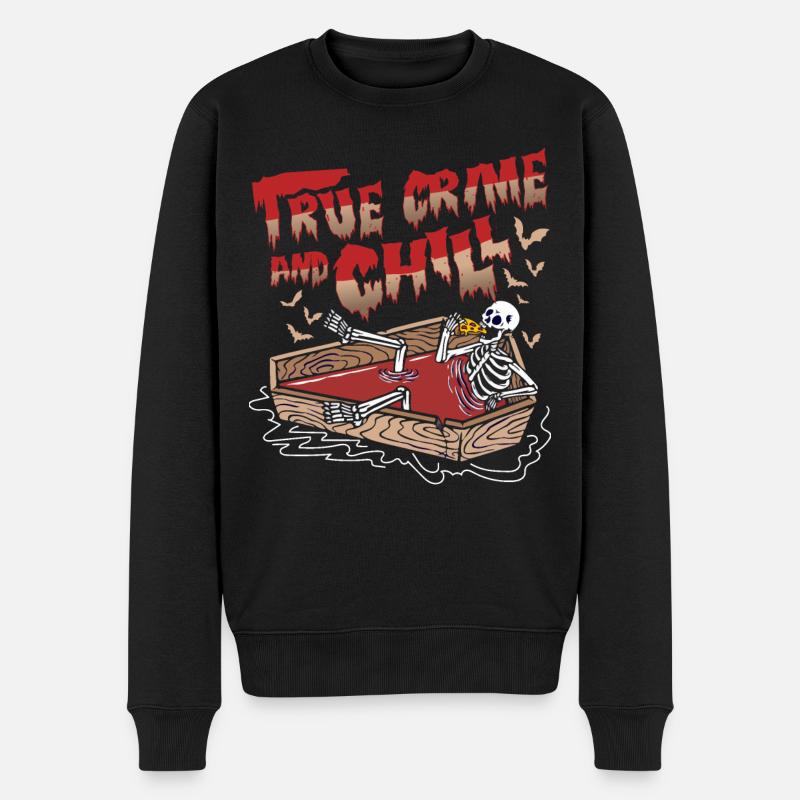 True Crime and Chill - Pull Premium bio Homme - noir