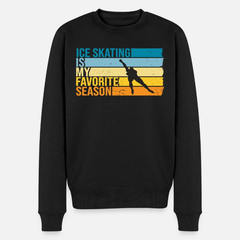 Ice Skating Is My Favorite Season - Männer Premium Bio Pullover - Schwarz