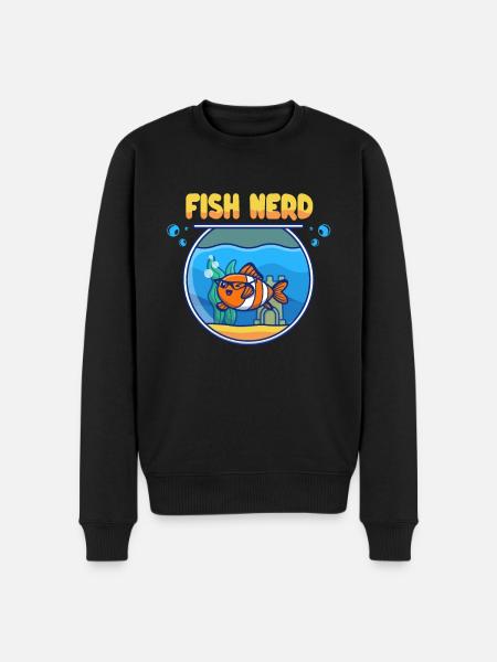 Funny Aquatic Fish Nerd - Men's Premium Organic Jumper - black