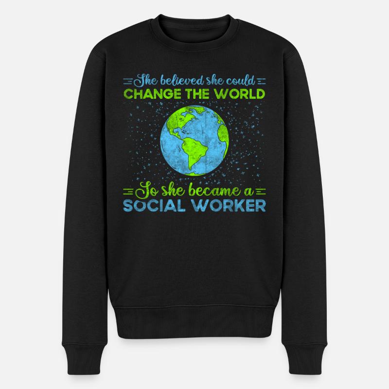 She Believed She Could Change A Lot - Männer Premium Bio Pullover - Schwarz