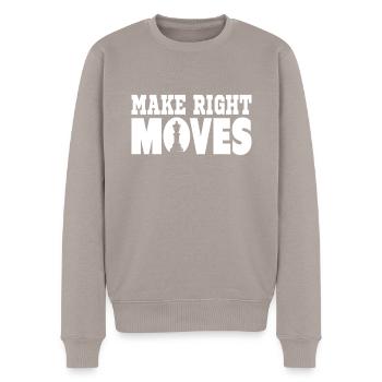 Schach Schachzug Schachspiel Schachbrett Geschenk - Männer Premium Bio Pullover - Taupe - Vorne - Nico (187cm)