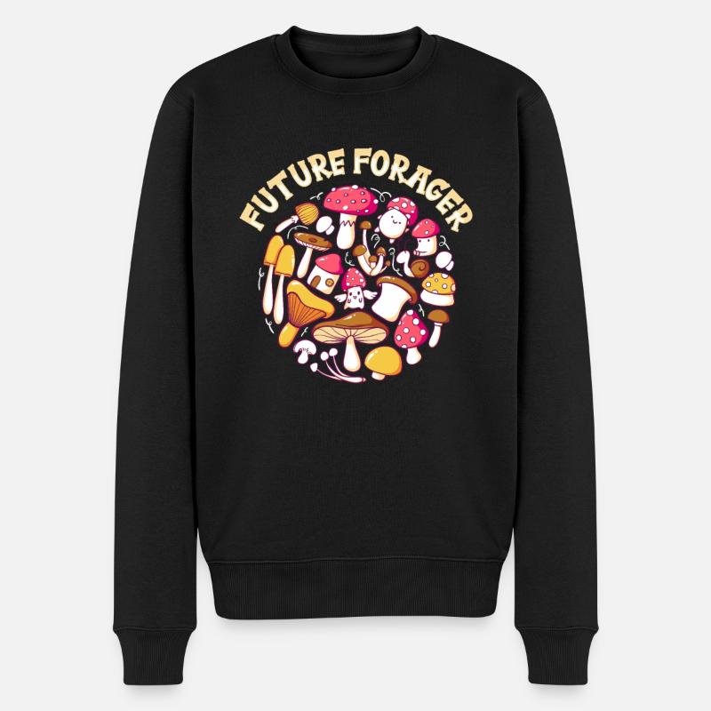 Futur cueilleur Chasse aux champignons - Pull Premium bio Homme - noir