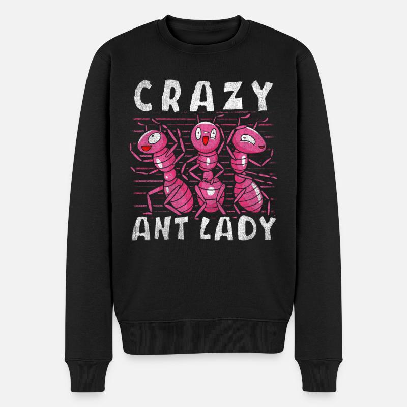 Crazy Ant Lady Fourmis Ferme - Pull Premium bio Homme - noir