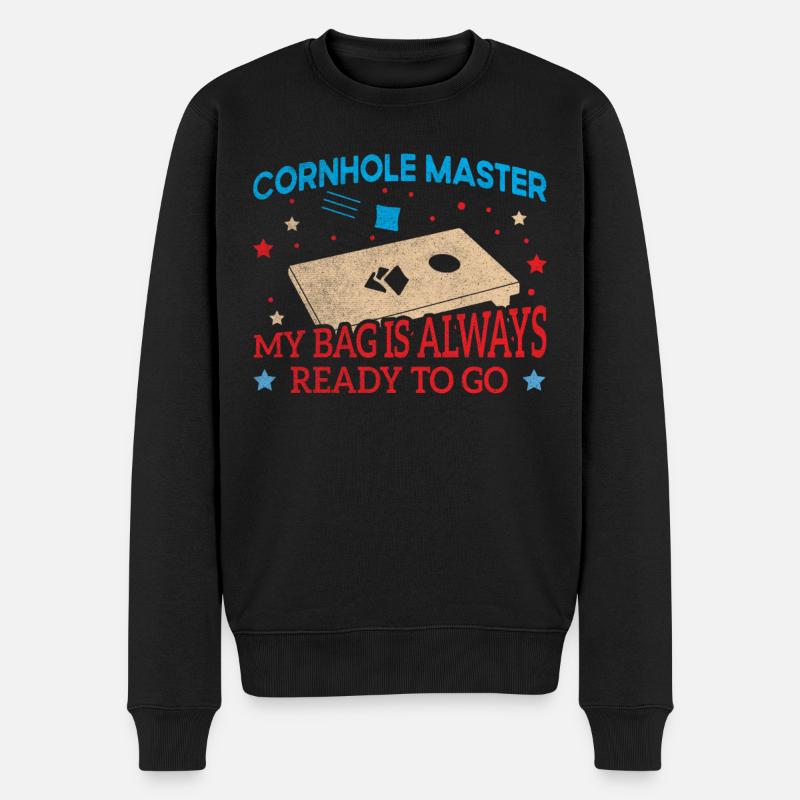 Cornhole Master My Bag Is Always Ready To Go - Männer Premium Bio Pullover - Schwarz