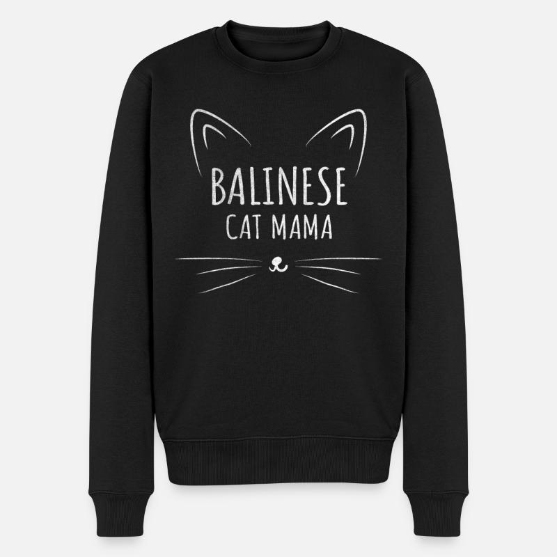 Maman chat balinais - Pull Premium bio Homme - noir