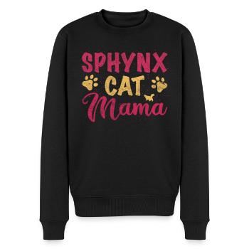 Sphynx Cat Mom - Männer Premium Bio Pullover - Schwarz - Vorne - Nico (187cm)