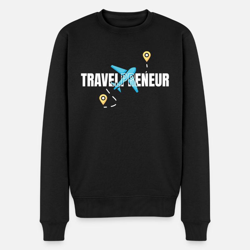 Travel Preneur Reisebüro - Männer Premium Bio Pullover - Schwarz