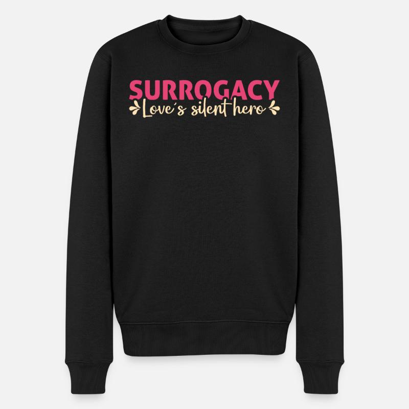 Surrogacy - Love's Silent Hero - Leihmutter - Männer Premium Bio Pullover - Schwarz