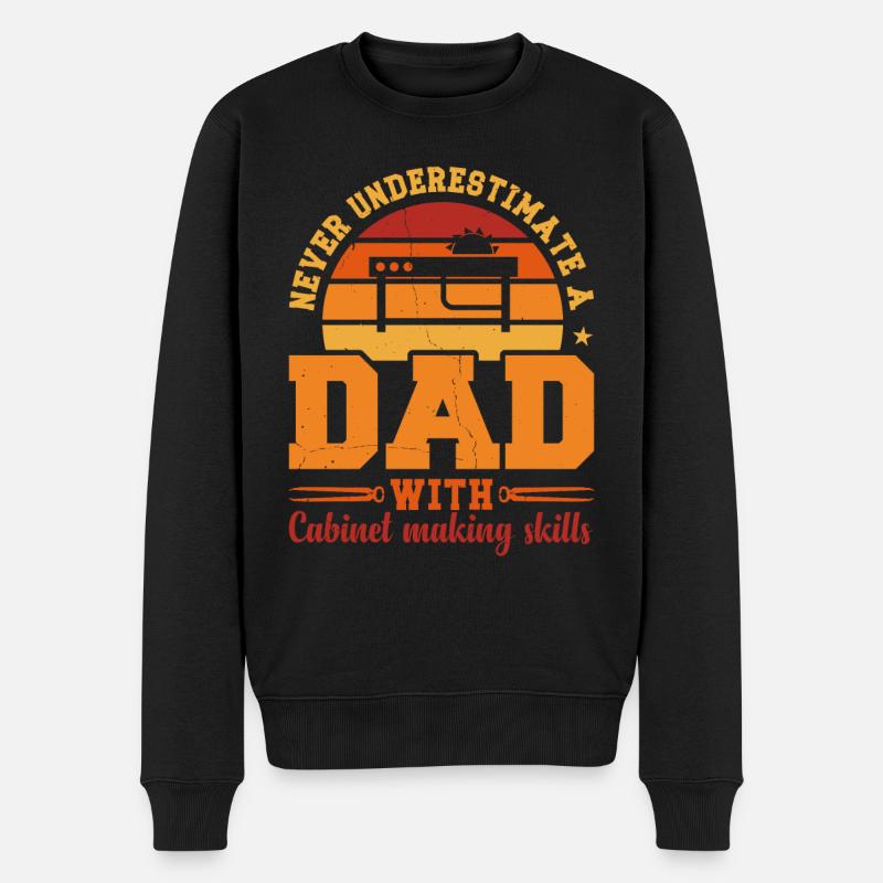 Mari Papa Héros Rétro Ébéniste - Pull Premium bio Homme - noir