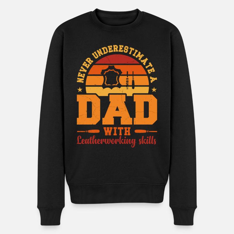 Mari Papa Héros Rétro Maroquinier - Pull Premium bio Homme - noir