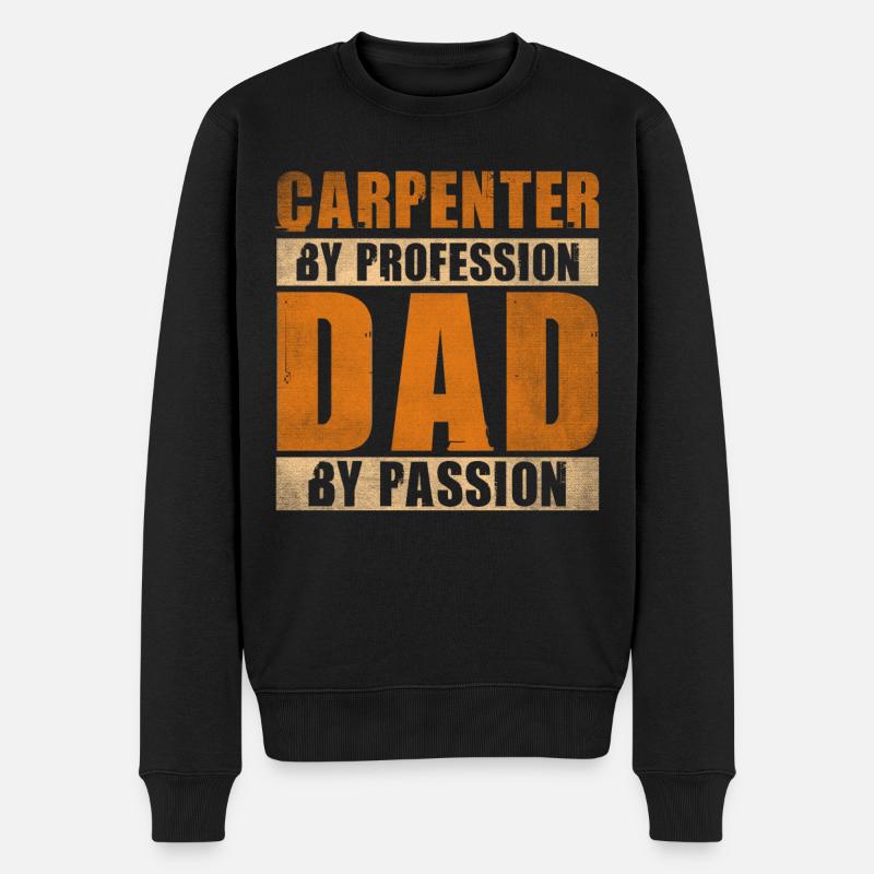 Papa par passion Profession Charpentier - Pull Premium bio Homme - noir