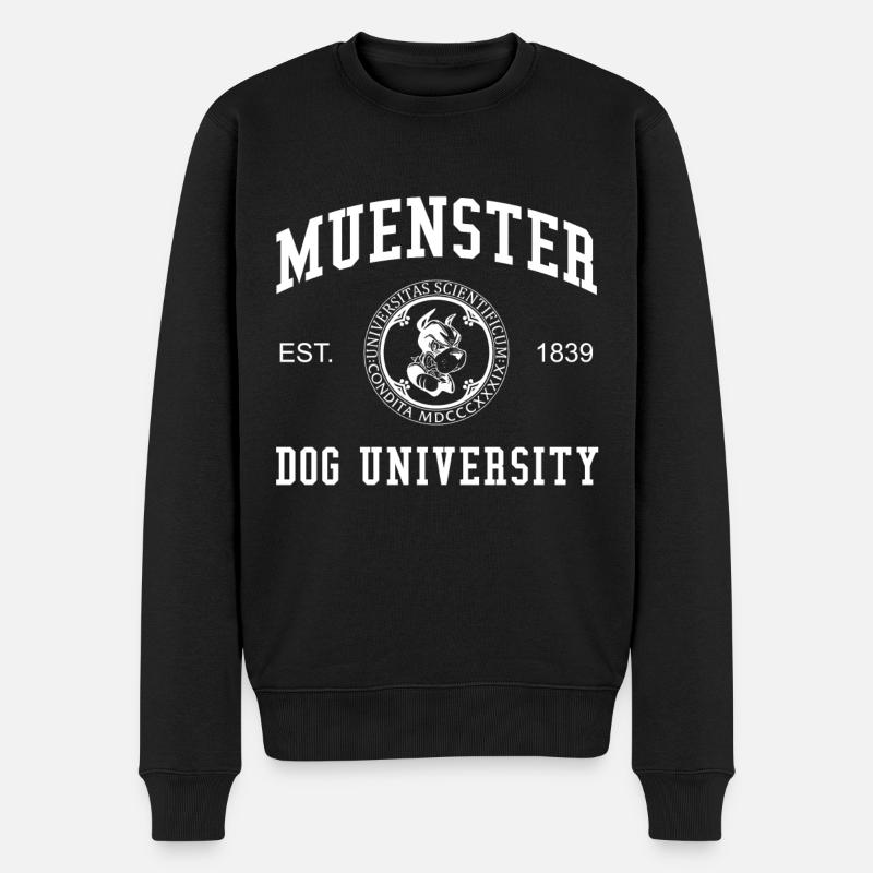 Münster Dog University Universität Hochschule Uni - Männer Premium Bio Pullover - Schwarz
