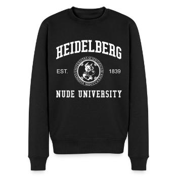 Heidelberg Nude University Hochschule Universität - Männer Premium Bio Pullover - Schwarz - Vorne - Nico (187cm)