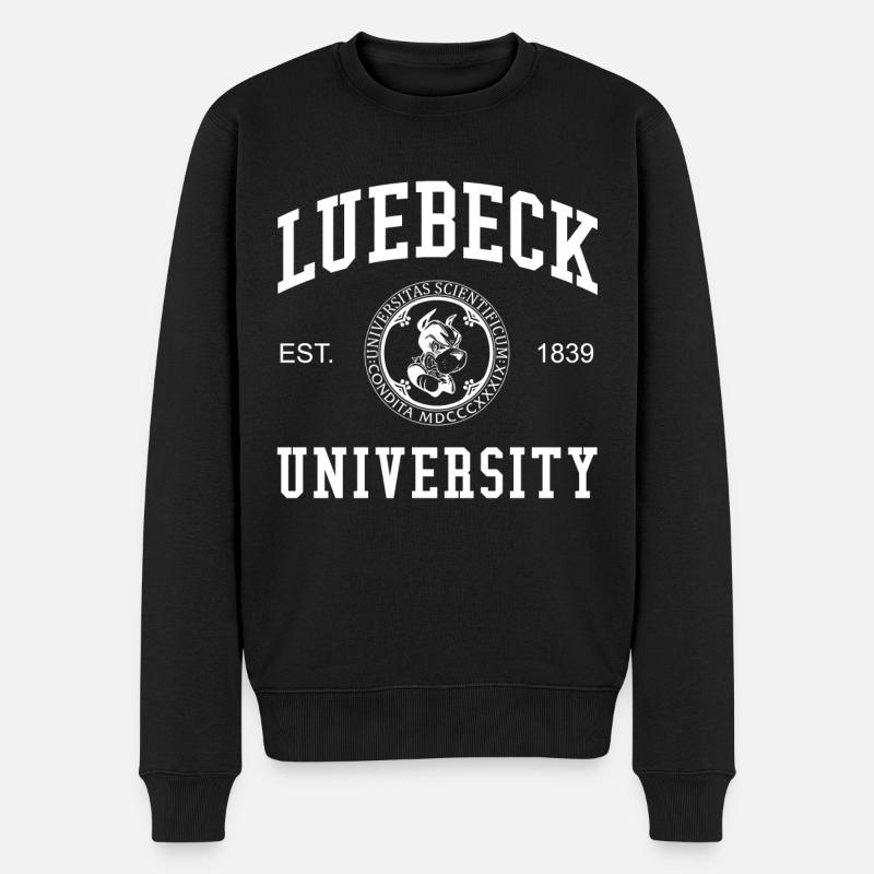 Lübeck University Universität Hochschule Uni - Männer Premium Bio Pullover - Schwarz