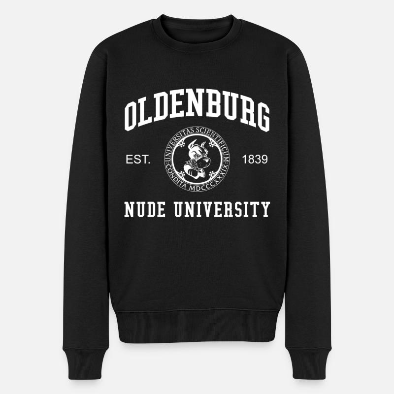 Oldenburg Nude University Hochschule Universität - Männer Premium Bio Pullover - Schwarz